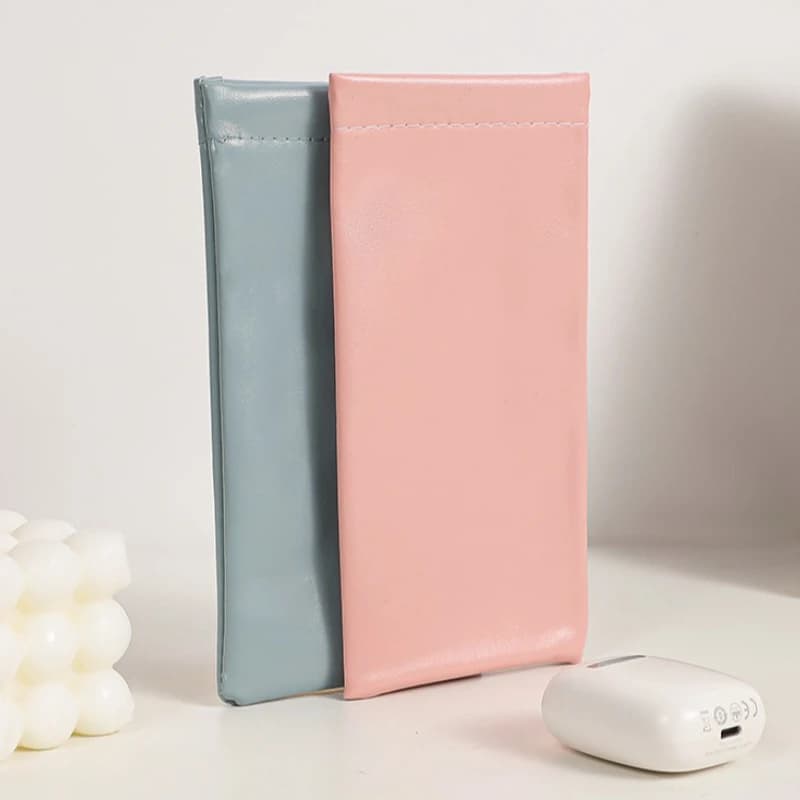 Étui à lunettes de soleil à fermeture automatique, 2 pièces, sac de rangement de lunettes en cuir PU