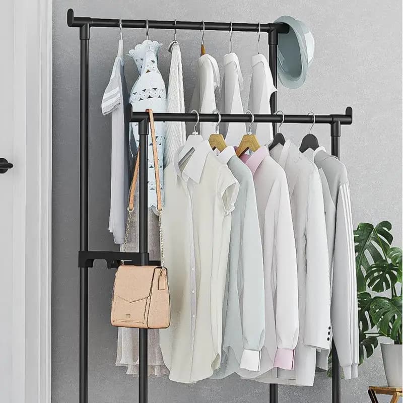 Supports pour vêtements, support de veste avec roulettes, gain de place, organisateurs de chaussures