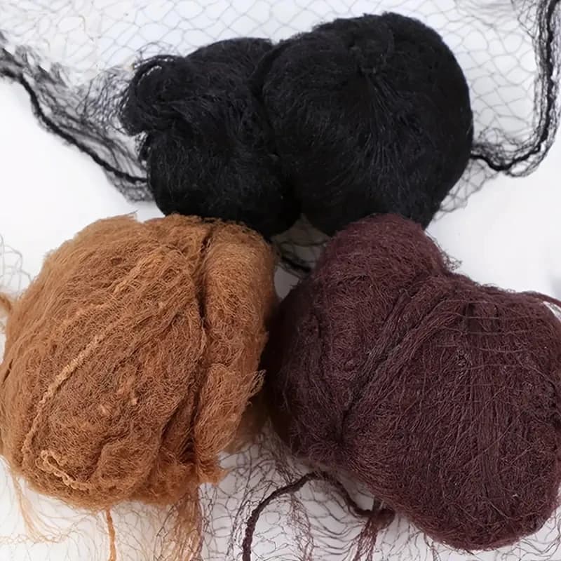 10/60 pièces filet à cheveux en Nylon Durable pour chignon outil de coiffure noir Beige brun 5Mm fil