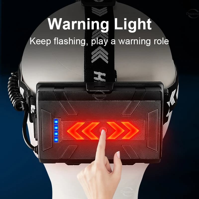 8000LM lampe frontale puissante USB Rechargeable phare lampe de poche grande ouverture XHP360 LED la