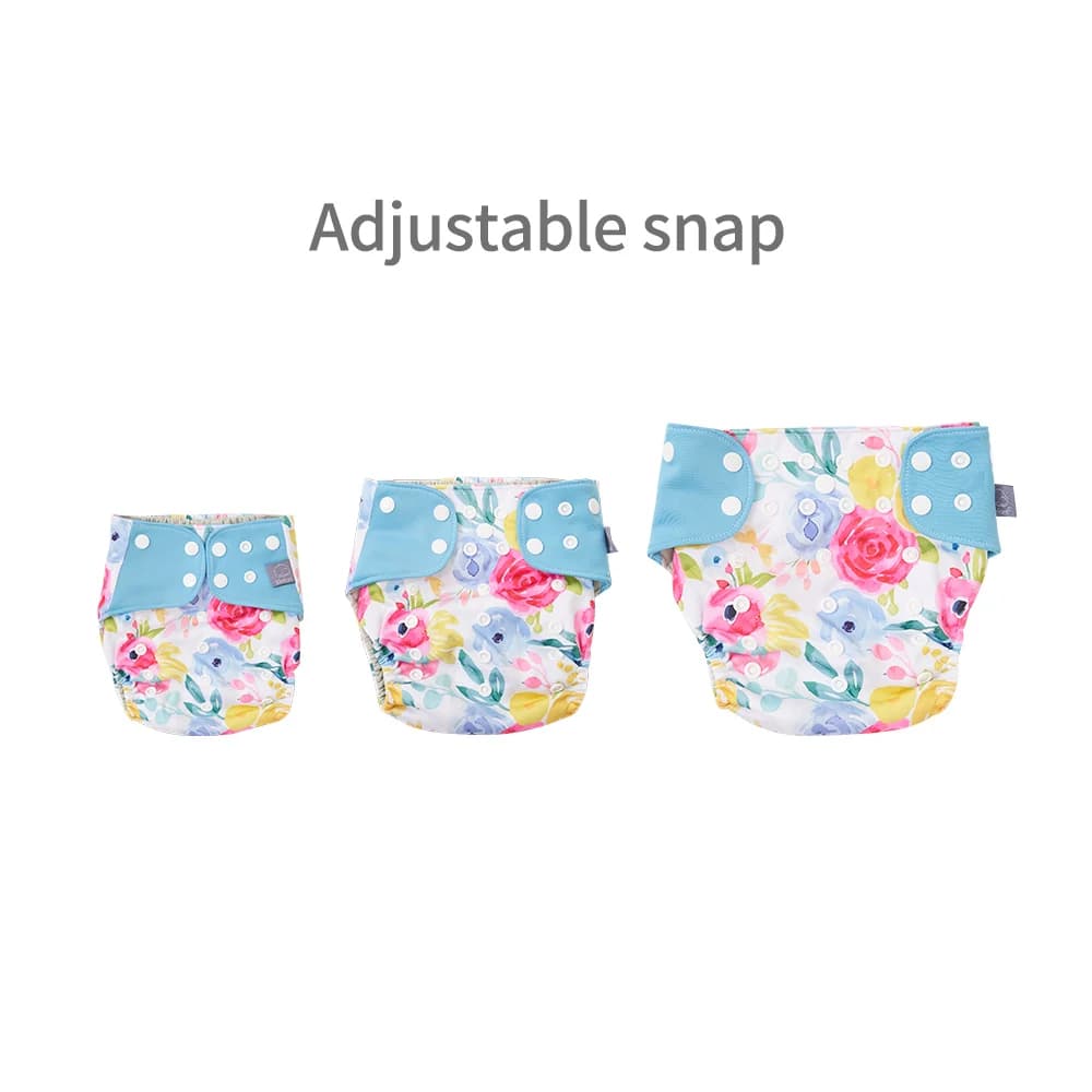 Elinfant – couche-culotte en tissu imperméable pour bébé, avec 4 absorbants, en tissu maille, os int