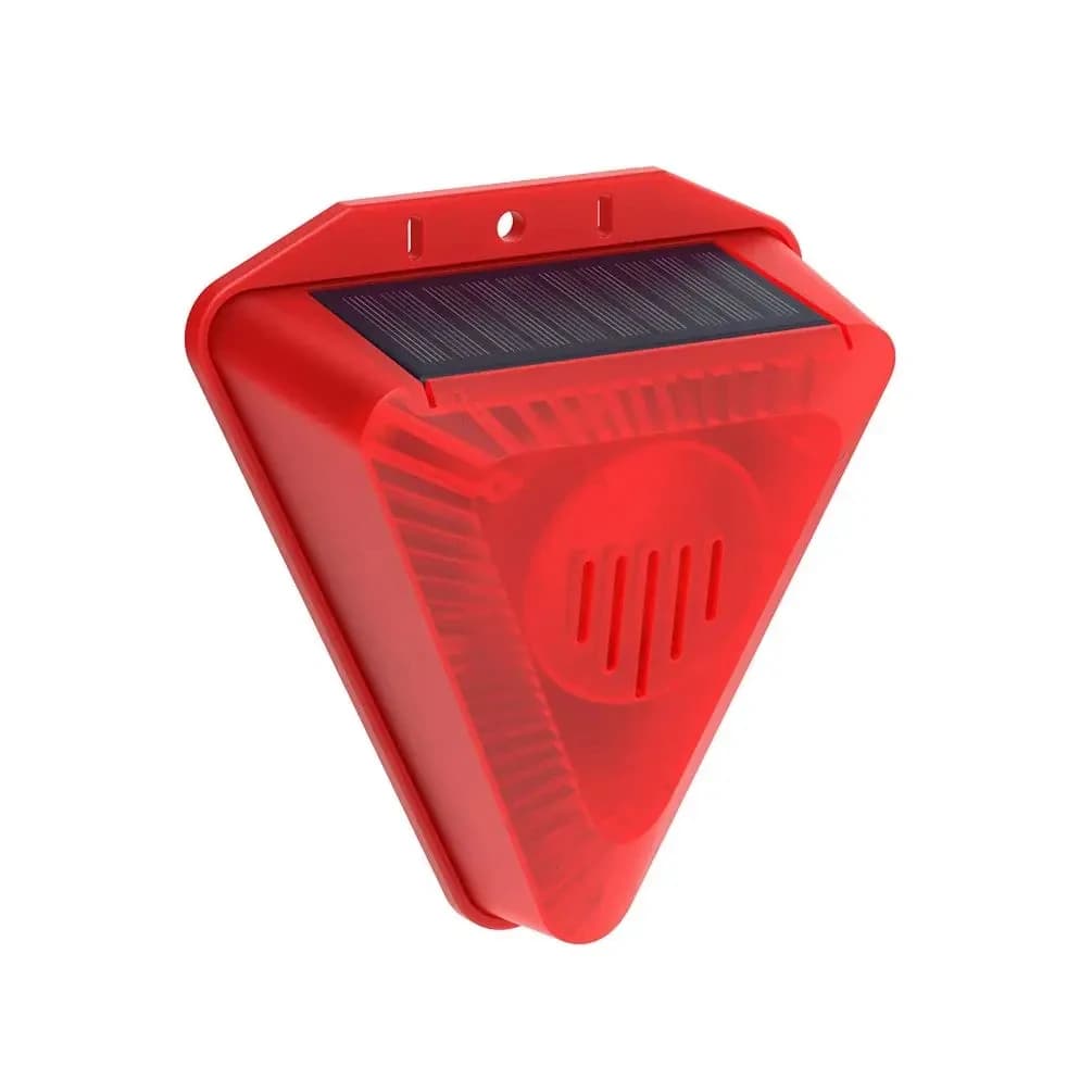 Lampe d'alarme solaire sans fil 129 dB avec détecteur de mouvement, sirène extérieure étanche, systè