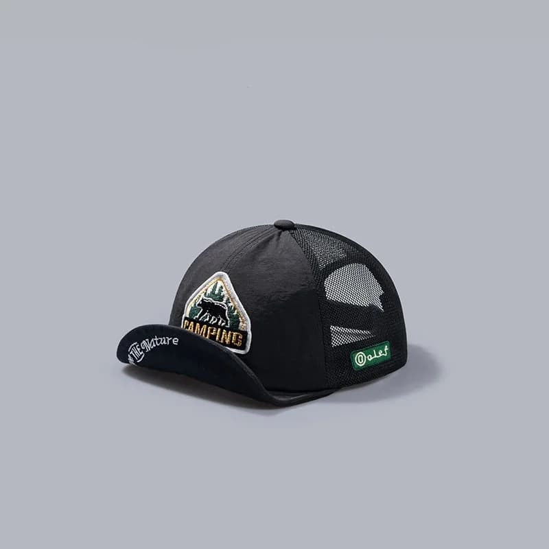 Casquette de baseball à visière courte de grande taille, maille respirante pour papa, 5 panneaux, ch