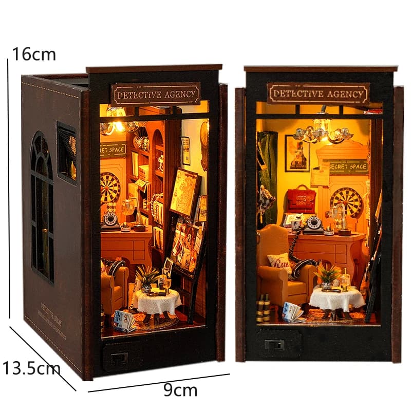 Kits de bricolage pour insert de bibliothèque, kit de construction de maison de poupée en bois, mais