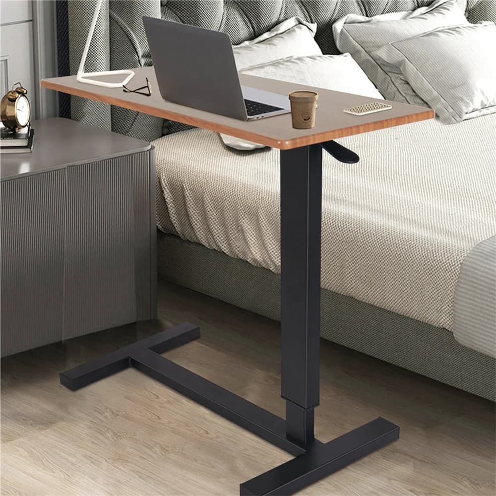 Grand bureau d'ordinateur portable sur le lit roulant, support de table réglable recommandé pour l'h