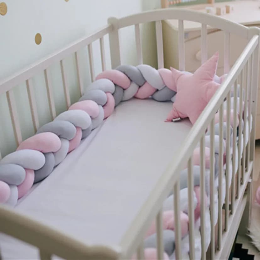 Protecteur de berceau de bébé 1M/2M/3M/4M, coussin à nœud tressé pour nourrissons et enfants, 3 acti