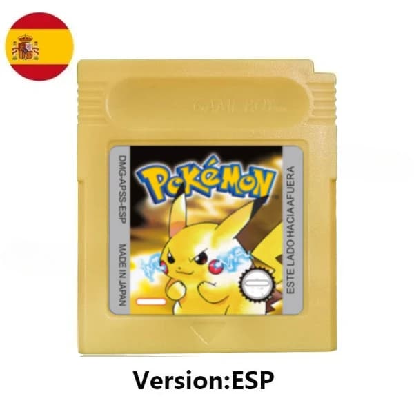 Lot de cartouches Pokémon multilingues USA/EUR/ESP/FRA/NOE GBC Rouge/Bleu/Cristal/Or/Argent/Jaune/Ve