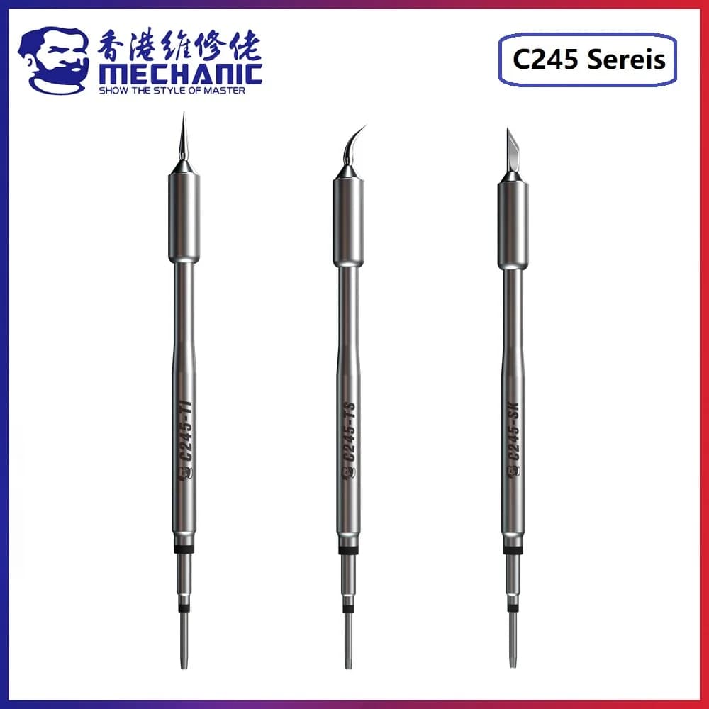 MÉCANICIEN-Pointe de fer à souder en cuivre, série C245, type de chauffage externe, précision électr