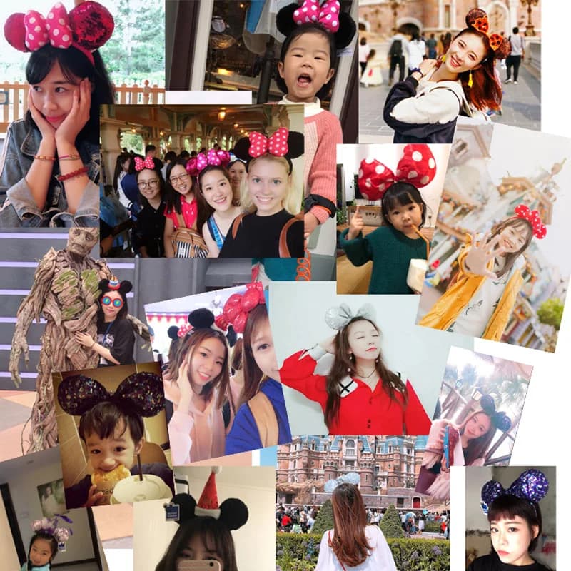 Disney Mickey Minnie oreilles Mulan bandeau oeufs de pâques cheveux cerceau Cosplay bandeau Disneyla