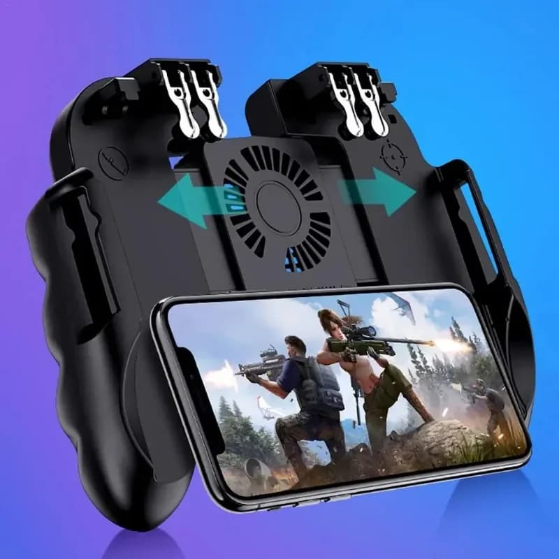 H9 6 doigt téléphone portable jeu déclencheur manette manettes contrôleur avec radiateur objectif ti