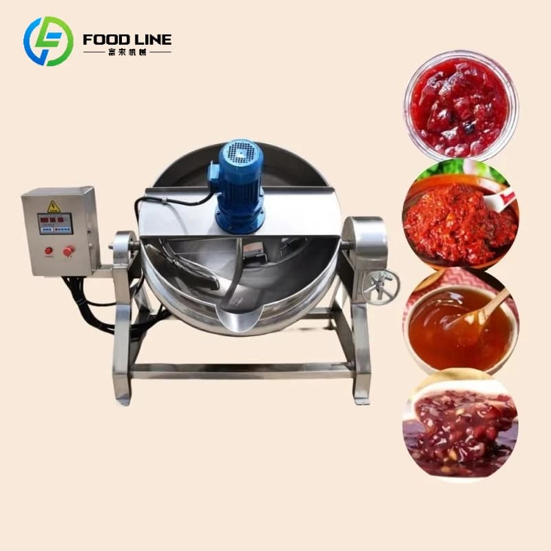 Machine de fabrication de confiture 600l, marmite de fraises, marmite de beurre d'arachide, bouilloi