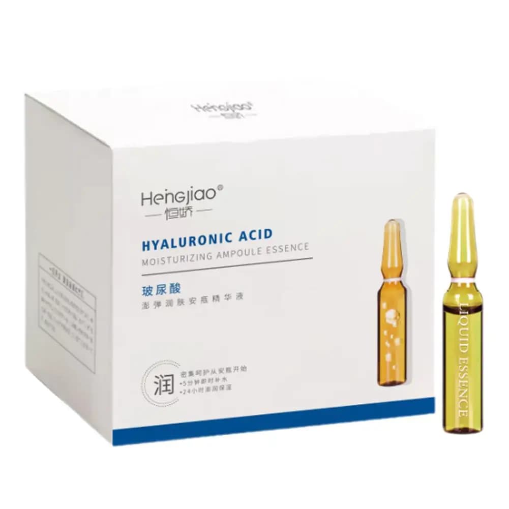 Sérum Visage Ampoule Acide Hyaluronique 28 Flacons/SET Fullerène Éclaircissant Hydratant Anti-rides 