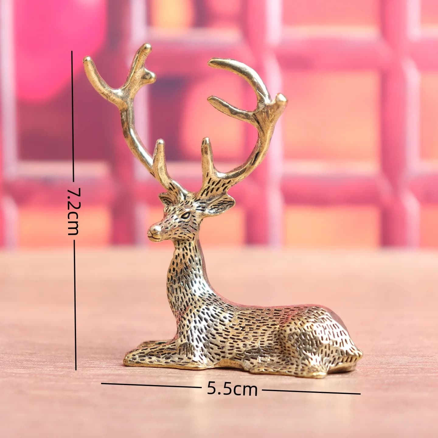Figurine de cerf en laiton, décoration de maison, ornement créatif pour la maison, le bureau, artisa