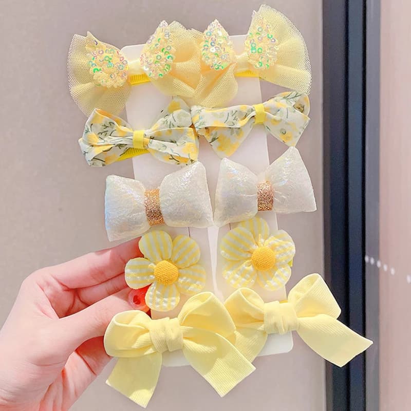 [Ensemble de 10 pièces] épingle à cheveux à nœud pour enfants, nouvelle princesse mignonne pour fill