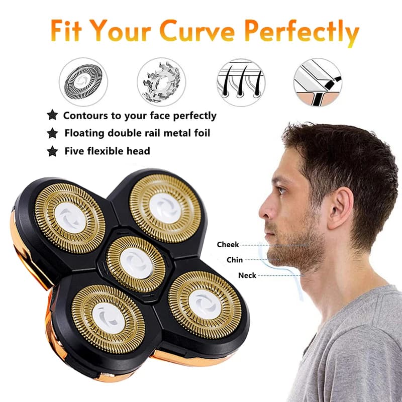 Tête de rasoir électrique flottante remplaçable 3D 4D 5D, tondeuse de nez de rechange, tête de tonde