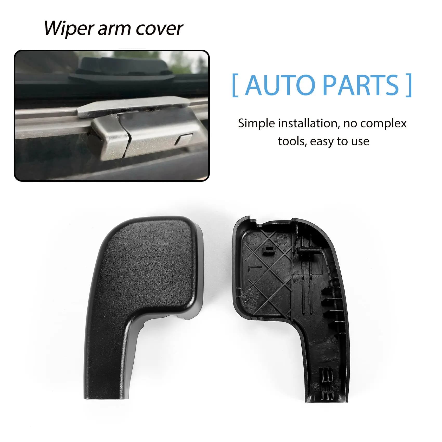 2 couvercles de bras d'essuie-glace avant, pour Bmw 3 E90 E91 E92 61617138990, neuf