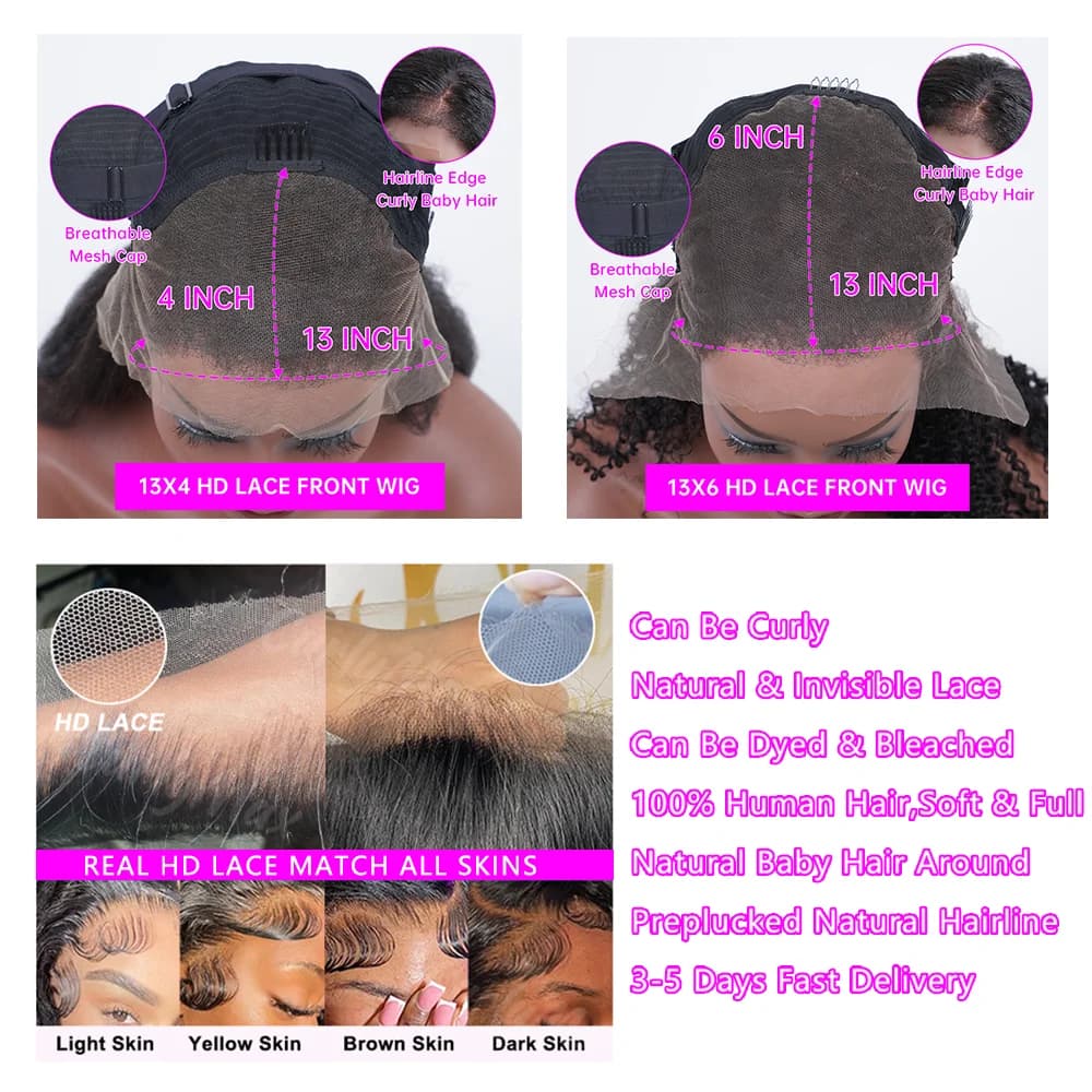 36 40 pouces brun chocolat 13x6 perruques de cheveux humains Hd dentelle frontale perruque colorée t