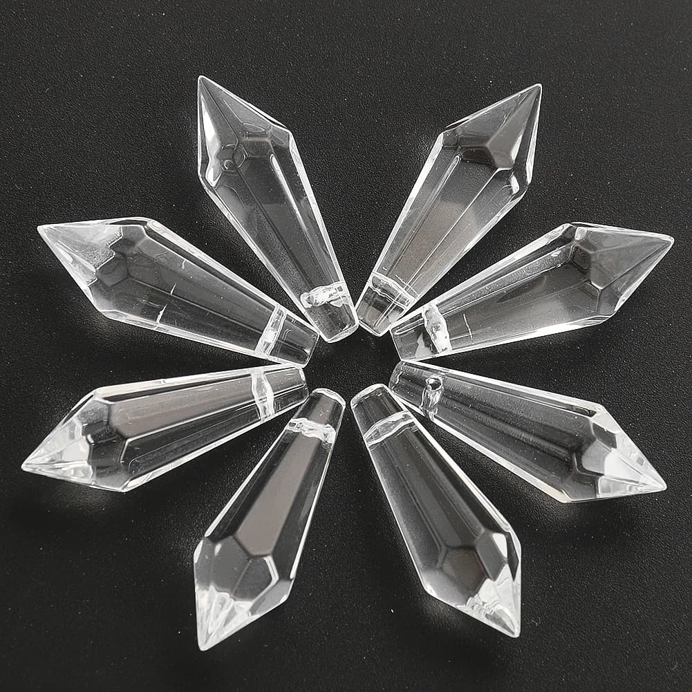 Muy Bien-Prisme en cristal de glace, lustre, pendentif en cristal, attrape-soleil, verre, goutte poi