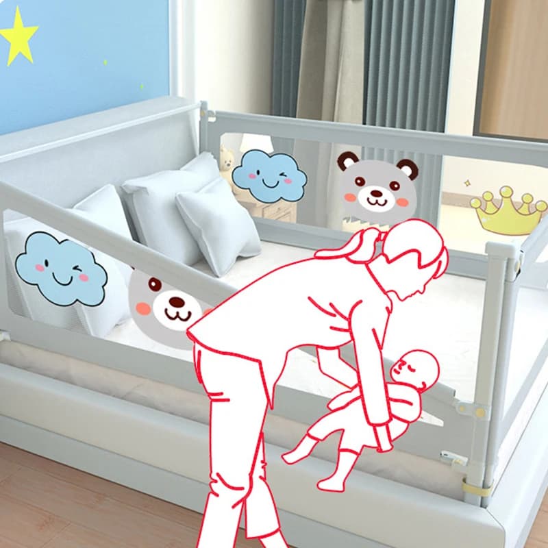 IMBABY garde-corps de lit protecteurs de berceau relevables main courante réglable sécurité du lit e