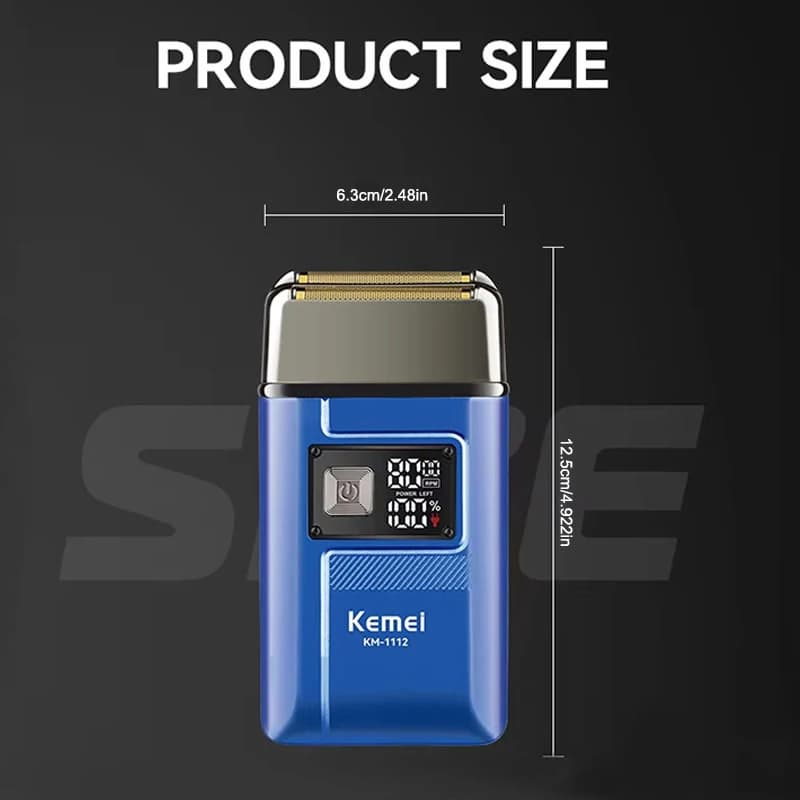 Kemei KM-1112 USB charge IPX5 rasoir étanche 2 in1 hommes Rechargeable électrique barbe rasoir flott