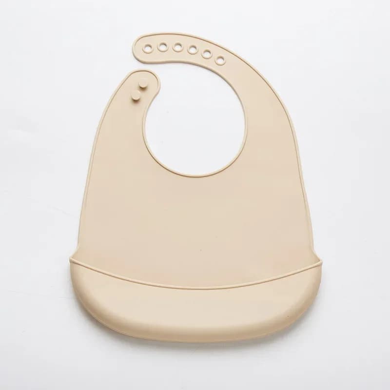 Bavoir bébé réglable imperméable bavoirs bébés doux comestible Silicone nouveau-né salive dégoulinan