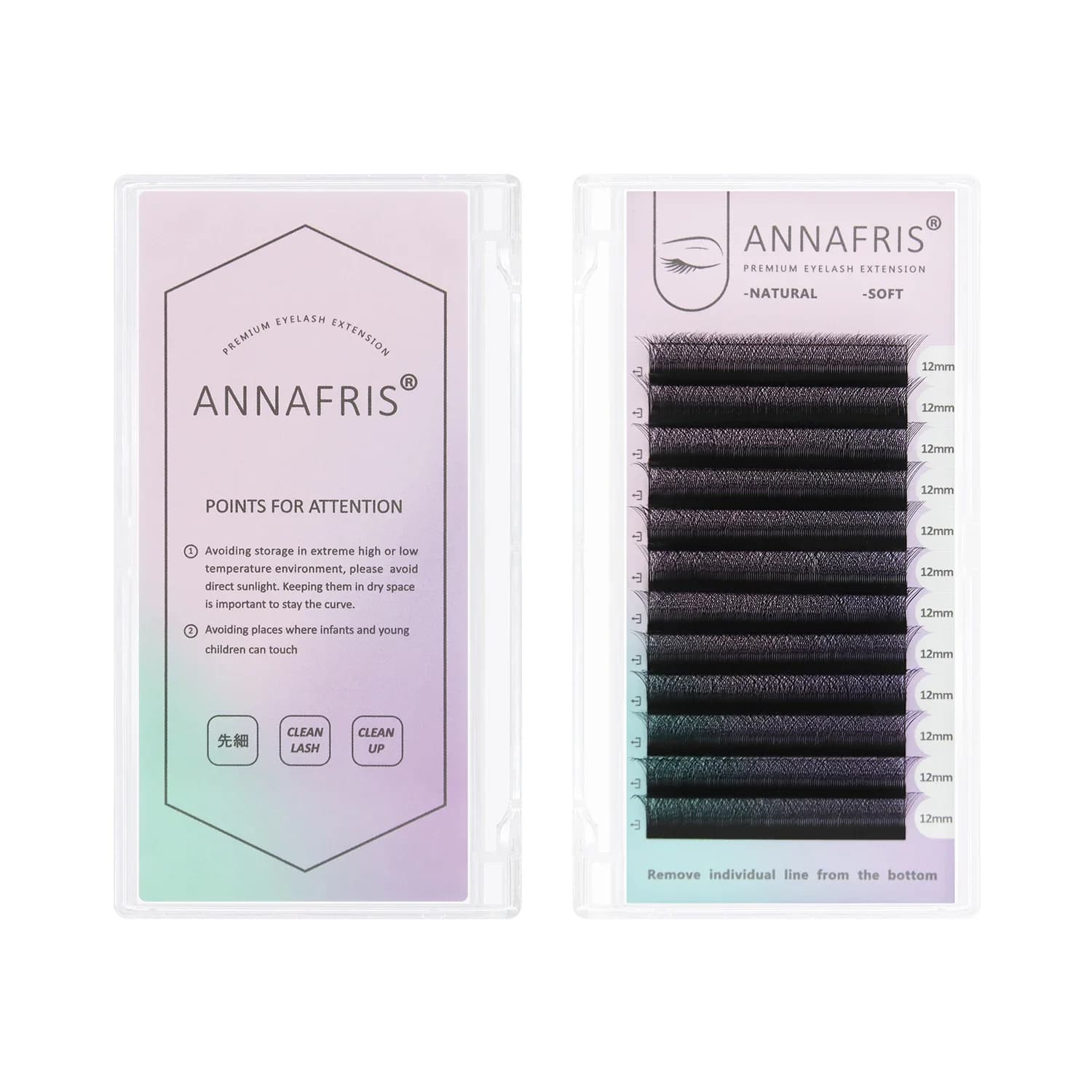 ANNAFRIS Extension de cils en forme de 4D-W ventilateurs préfabriqués avec cils de volume