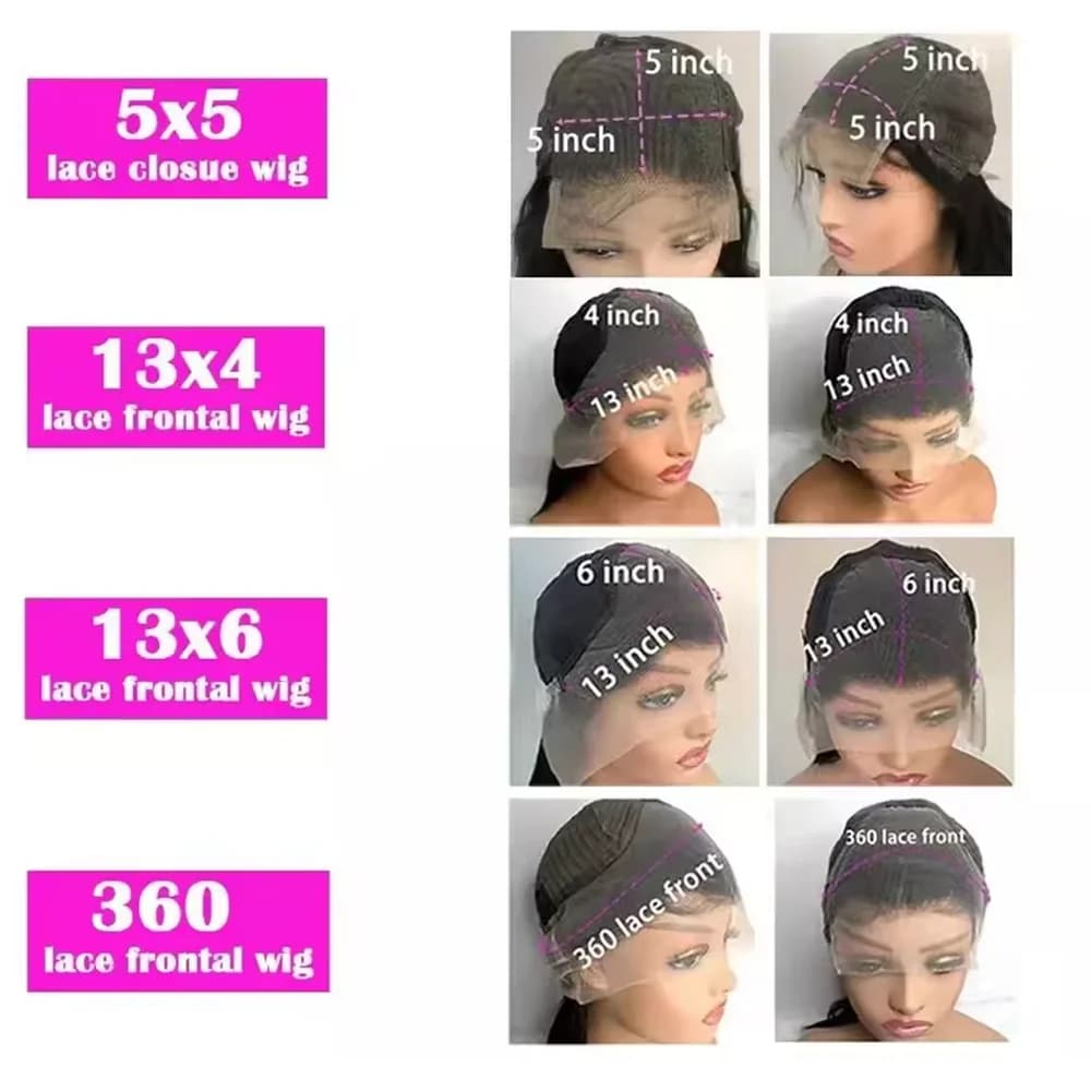 Perruques à dentelle frontale HD 13x4 et 13x6 avec closure 5x5 |   Perruques en cheveux humains liss