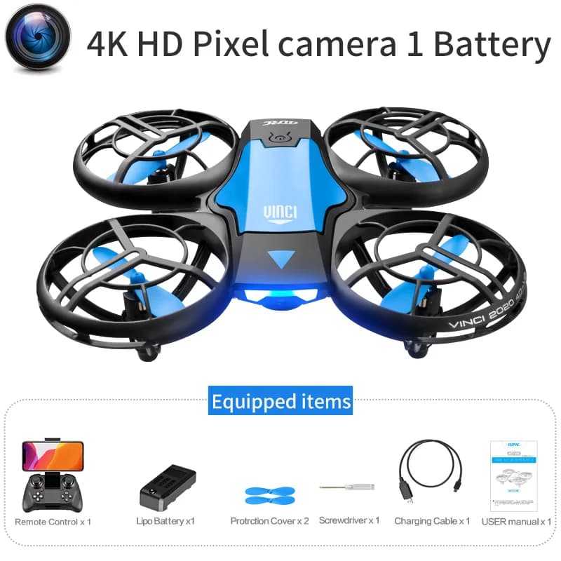 4DRC nouveau V8 Mini Drone 6k profession HD caméra grand Angle WiFi FPV RC Dron hauteur garder Drone