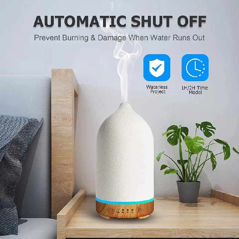 Humidificateur d'air en céramique, diffuseur d'arôme, aromathérapie, brume fraîche, diffuseur d'huil