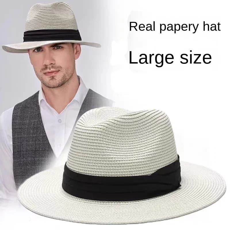 Chapeau de paille pliable pour homme, chapeau de cowboy d'extérieur ander, chapeaux de soleil de pla