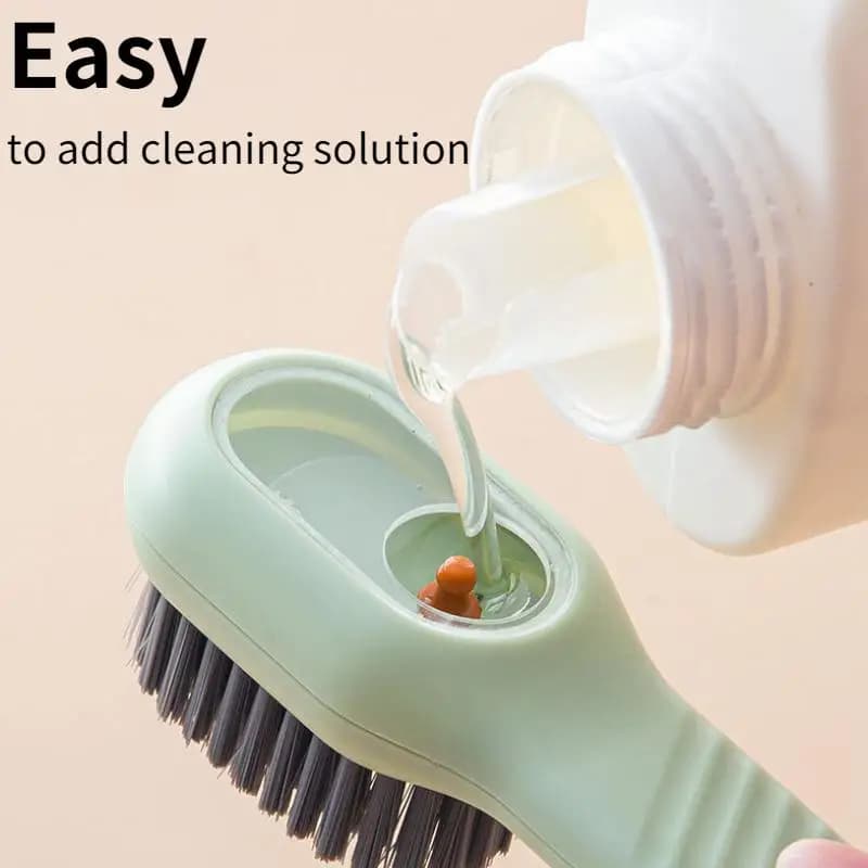 Brosse de nettoyage à poils souples, liquide pour chaussures, brosse à Long manche pour vêtements, p