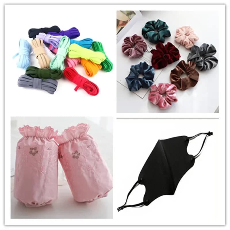 5m 10m 20m 40m 90m bande élastique 6mm couleur couture ménage élastique bande élastique vêtement acc