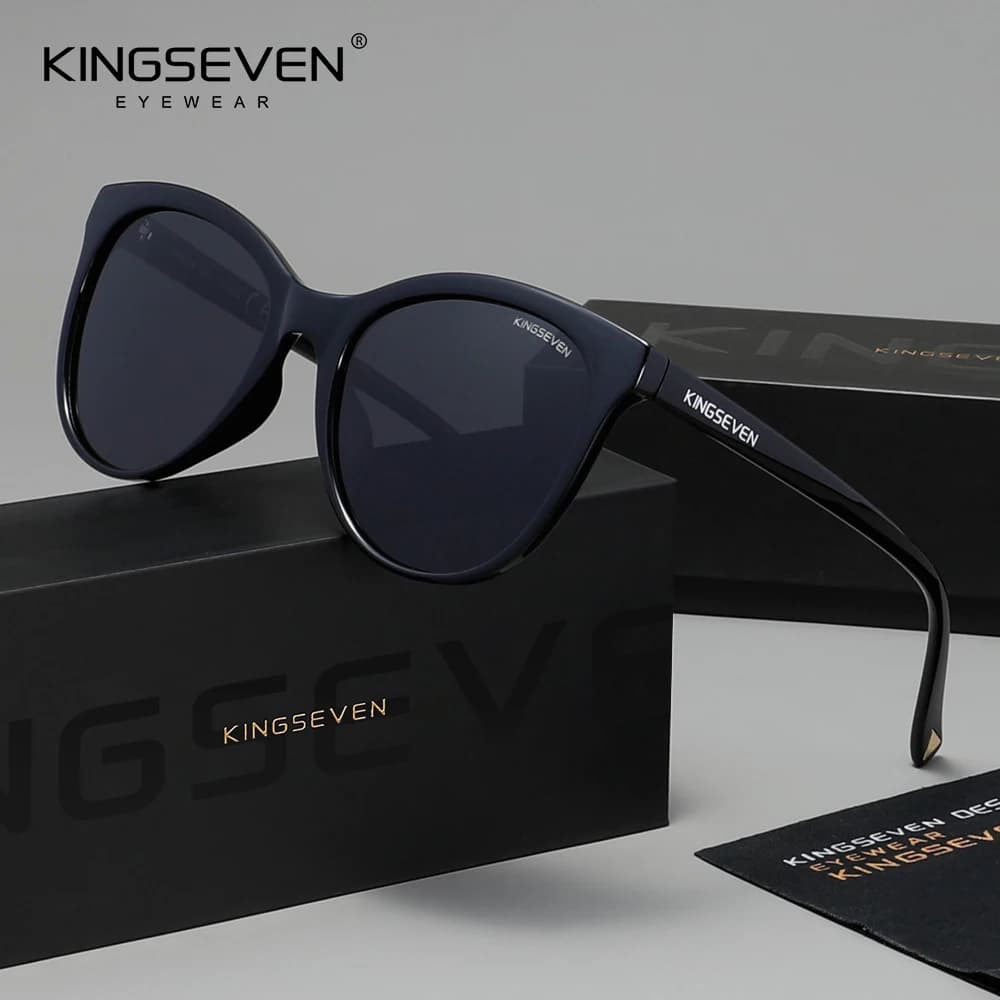 KINGSEVEN Nouvelles Lunettes de Soleil de Luxe pour Femmes, Protection UV400 Polarisée, Style Tendan