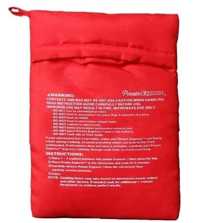 Sac à micro-ondes pour pommes de terre au four, pochette réutilisable et cuiseur de pommes de terre 