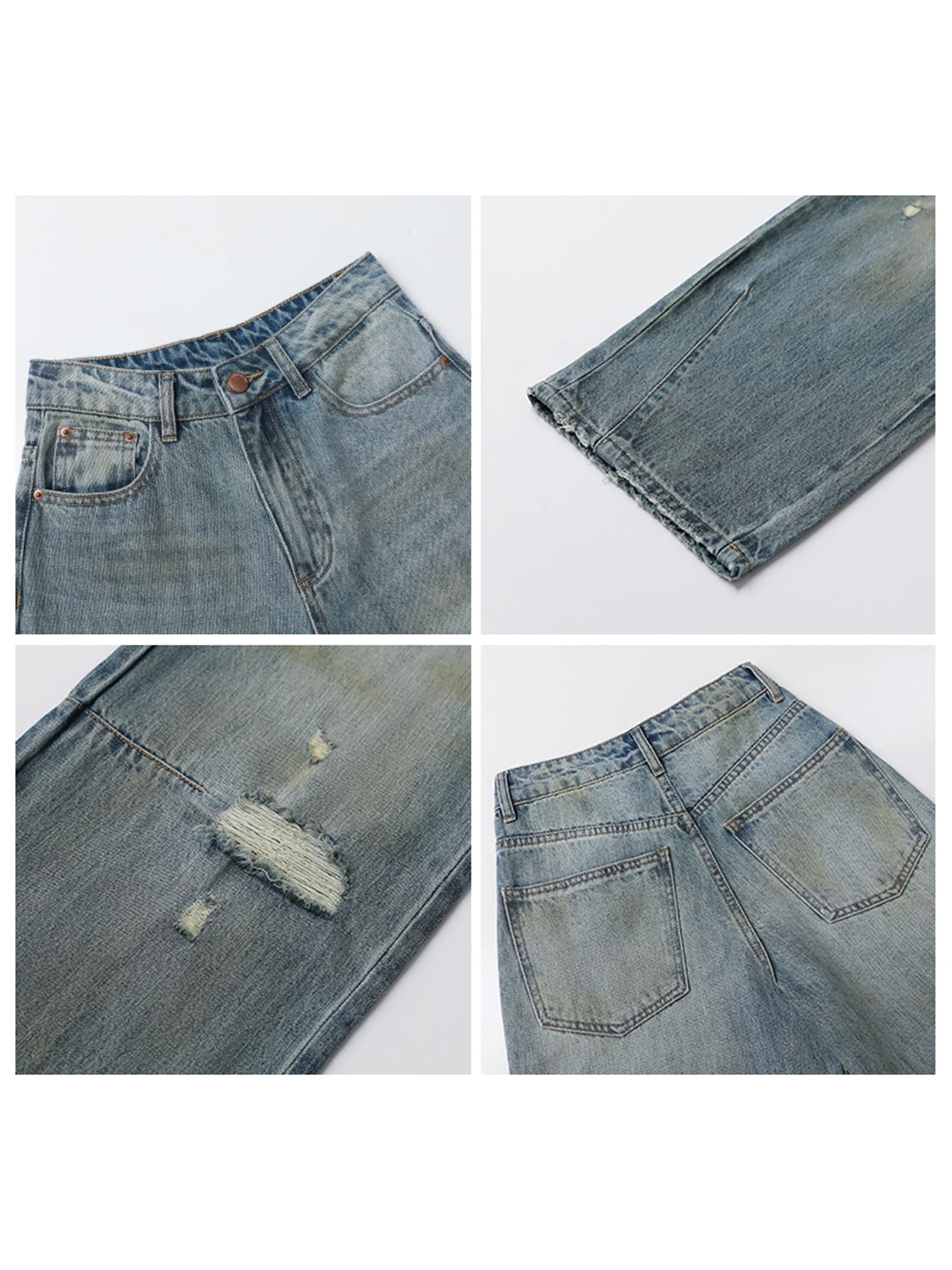 CHIC VEN rétro femmes jean ample décontracté nouveau taille haute jambes larges Denim pantalon femme