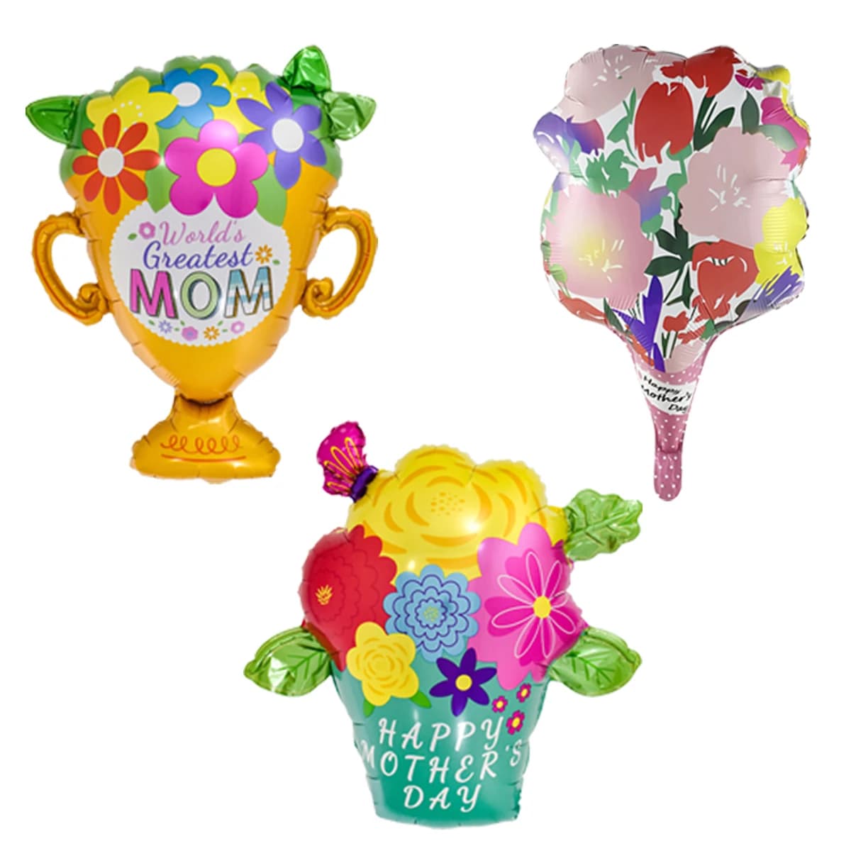 Ballons décoratifs pour la fête des mères, je t'aime, bonne fête des mères, ballons en Film d'alumin