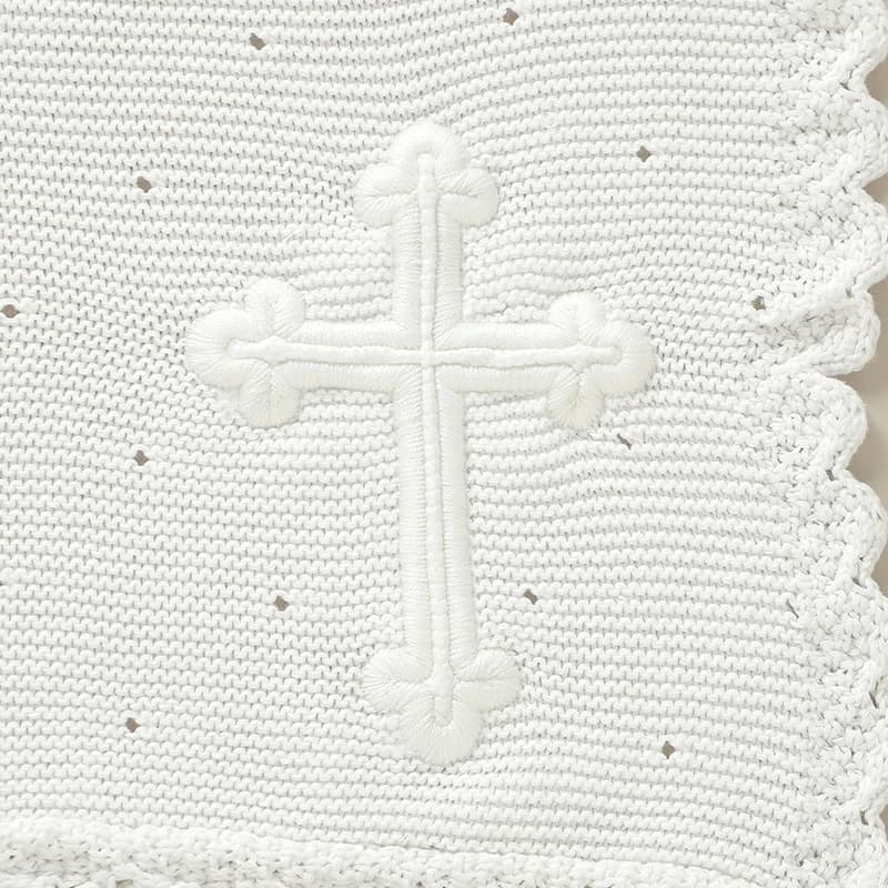 Couvertures de baptême pour bébé, 100x80cm, tricot doux en coton avec coutures croisées, pour nouvea