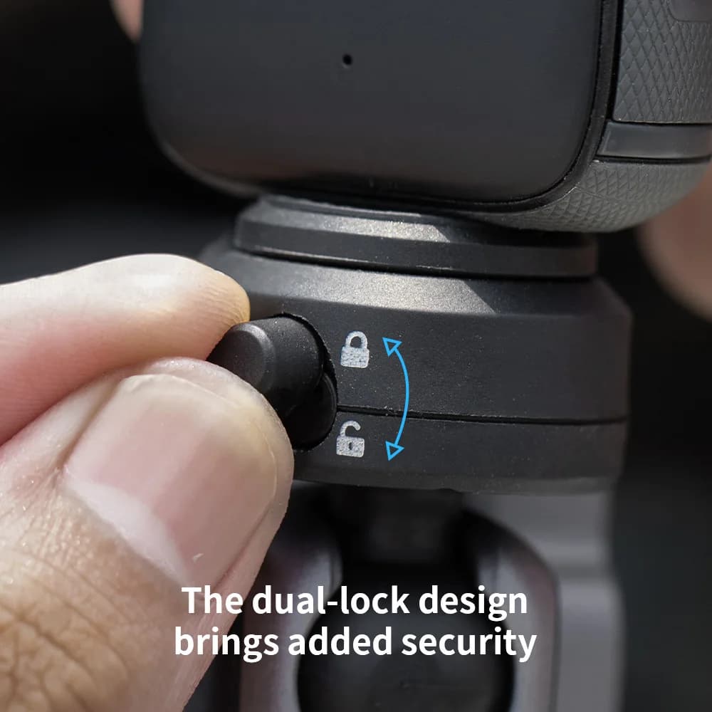 Support de voiture à ventouse PGYTECH CapLock 360 °   Rotation pour DJI OSMO Action POCKET 3 Gopro12