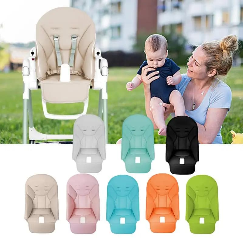 Housse de chaise de salle à manger en cuir PU, housse de siège souple et multifonctionnelle pour béb