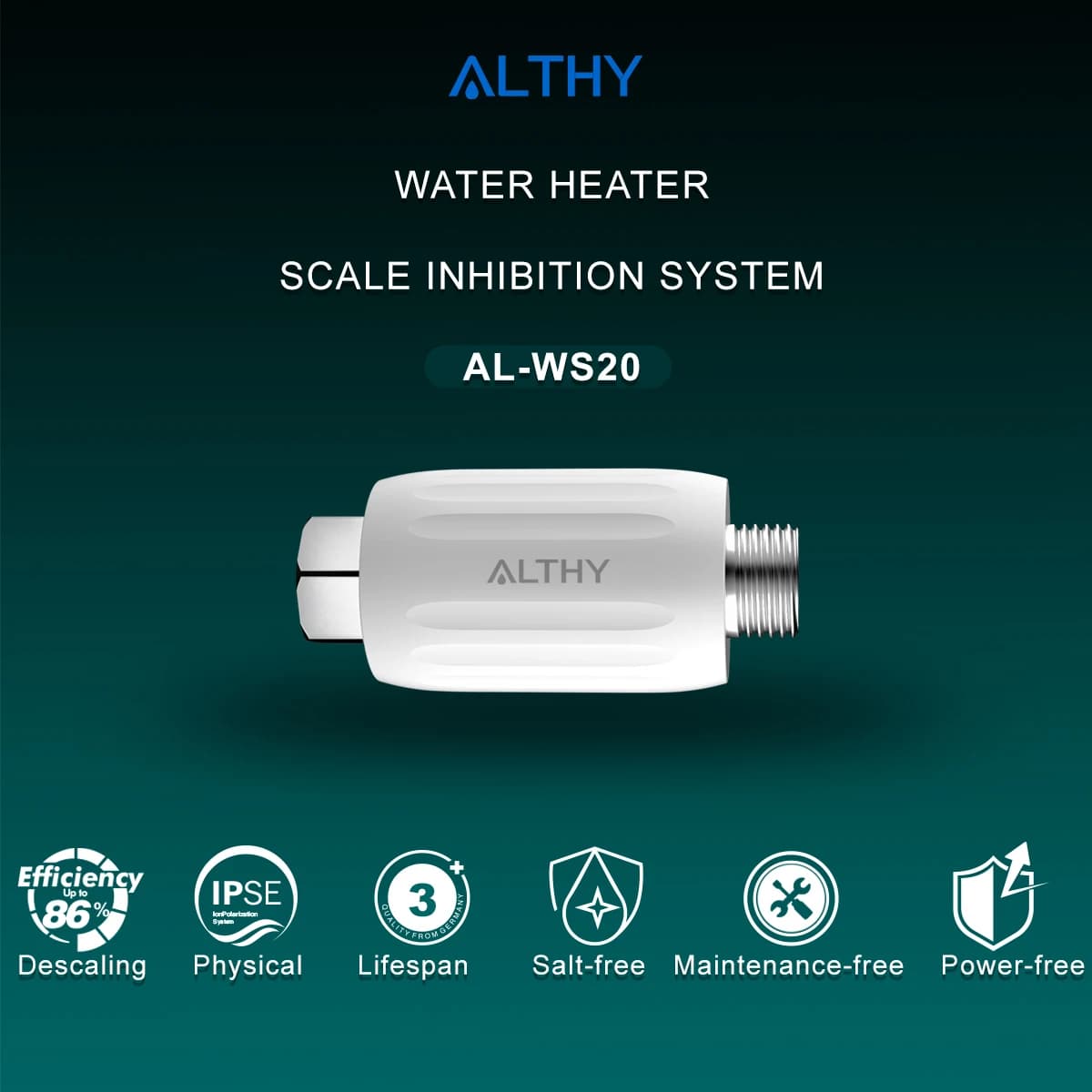 ALTHY IPSE Terminal échelle inhibition système d'adoucisseur d'eau détartrant Anti calcaire et eau d