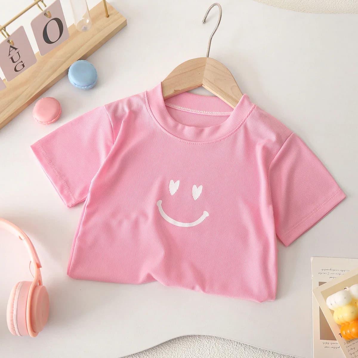 Nouveaux vêtements d'été pour enfants, t-shirt à manches courtes mignon, hauts décontractés pour gar