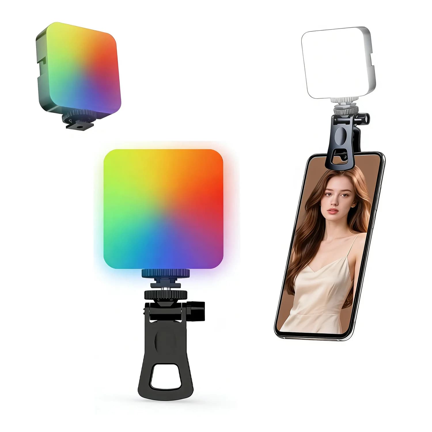 Lumière de poche RGB pour photographie en plein air, lumière de remplissage pour Streaming en direct
