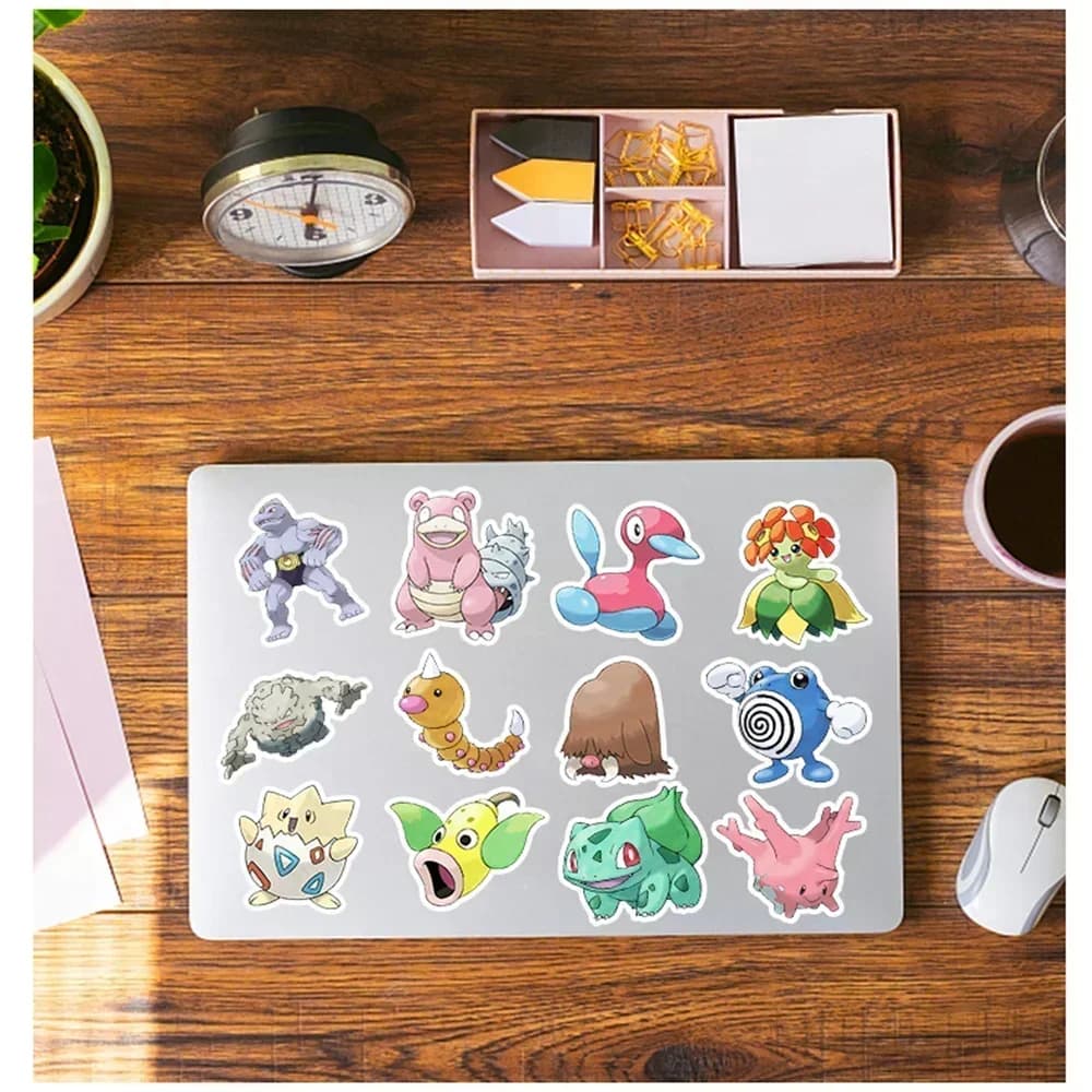 100/200 pièces mignon Pikachu Pokemon autocollants Kawaii ordinateur portable téléphone autocollants
