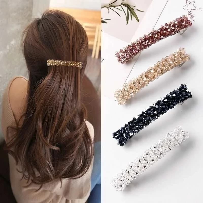 Pinces à cheveux de printemps en cristal, épingles, perles faites à la main, Barrettes pour femmes e