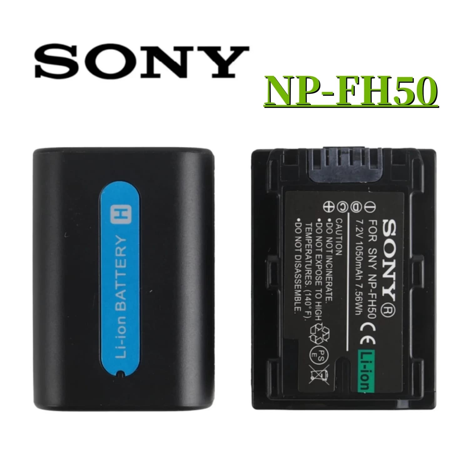 Batterie d'origine pour Sony NP-FH30 NP-FH40 NP-FH50 NP-FH70 NP-FH100 et DSC-HX1 HX100V HX200 HX200V