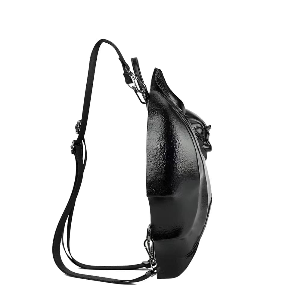 Sac à dos gothique noir en forme de chauve-souris pour fille, sac à main d'halloween, sacs de haute 