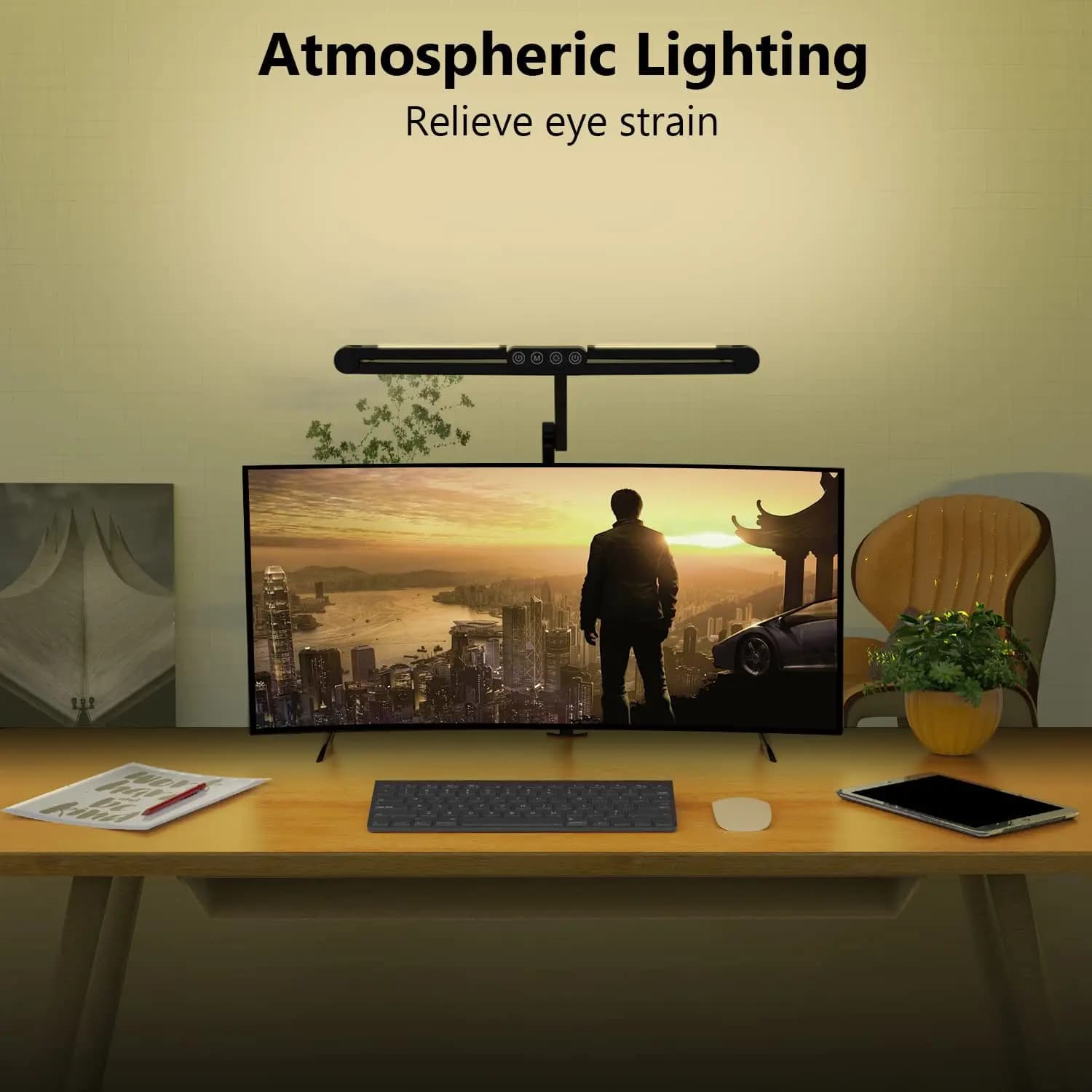 Lampe de bureau LED avec pince, lampe de bureau d'architecte pour le bureau à domicile avec éclairag