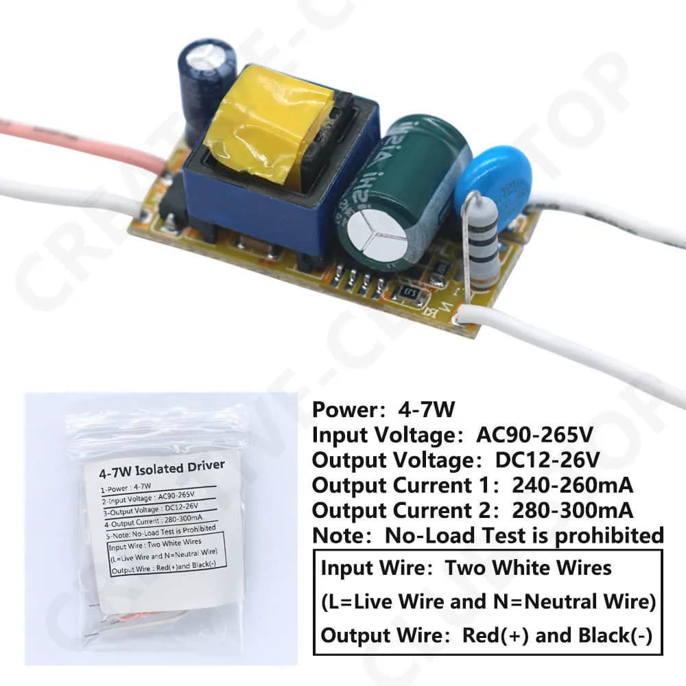 Pilote LED 300mA 8-12W 1-3W 5W 4-7W 12W 18-25W 25-36W, unité d'alimentation LED, transformateurs d'é