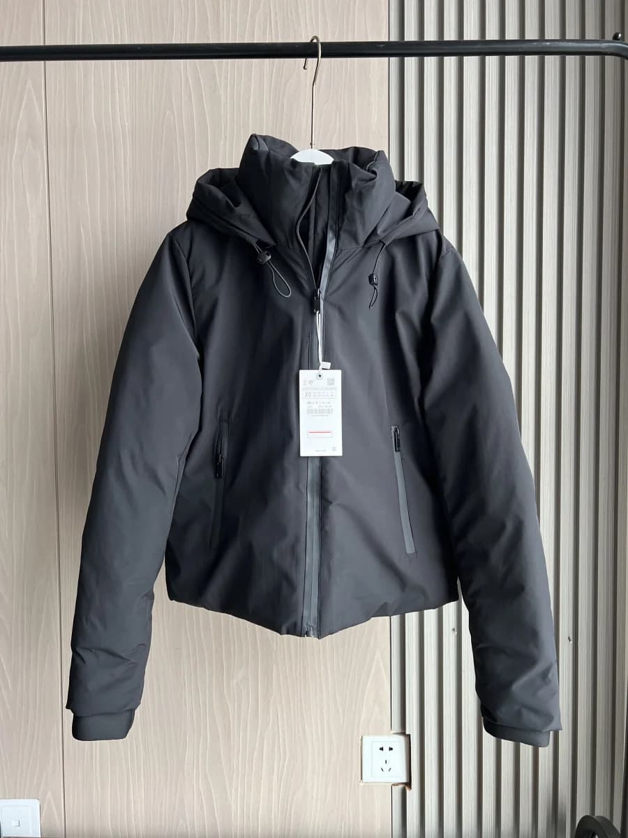 ETJ 2025 automne/hiver nouveau femmes court imitation vent imperméable à capuche épais chaud coton v