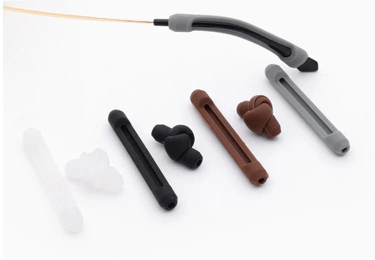 200 pièces DT018 nouvelles lunettes pointe antidérapante, cadre optique, branches, accessoires en Si